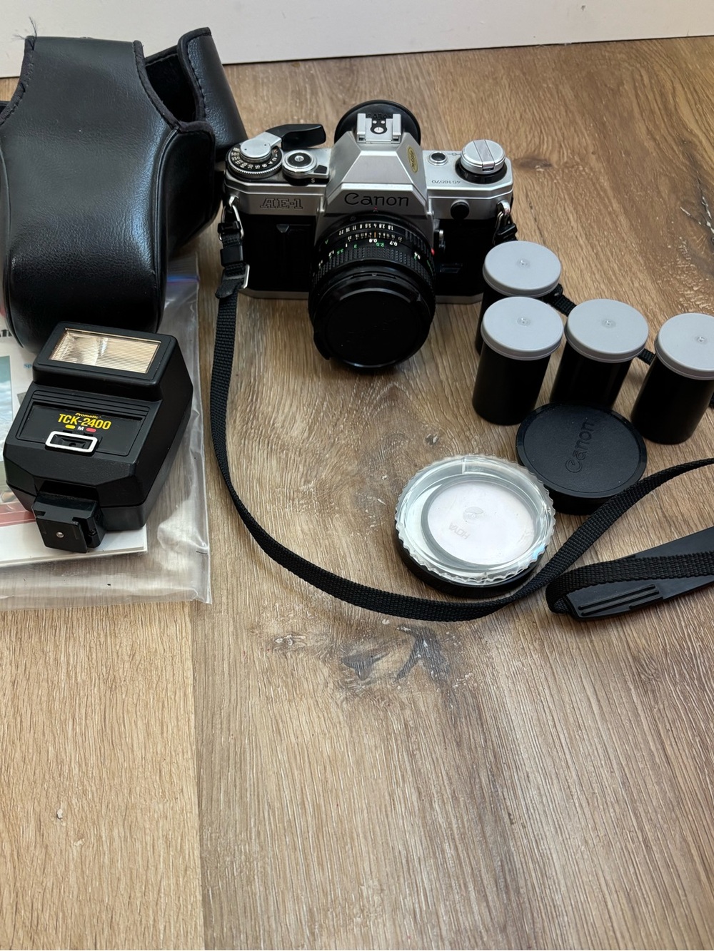 Canon AE-1 Film Camera with Accessories Bundle Vintage